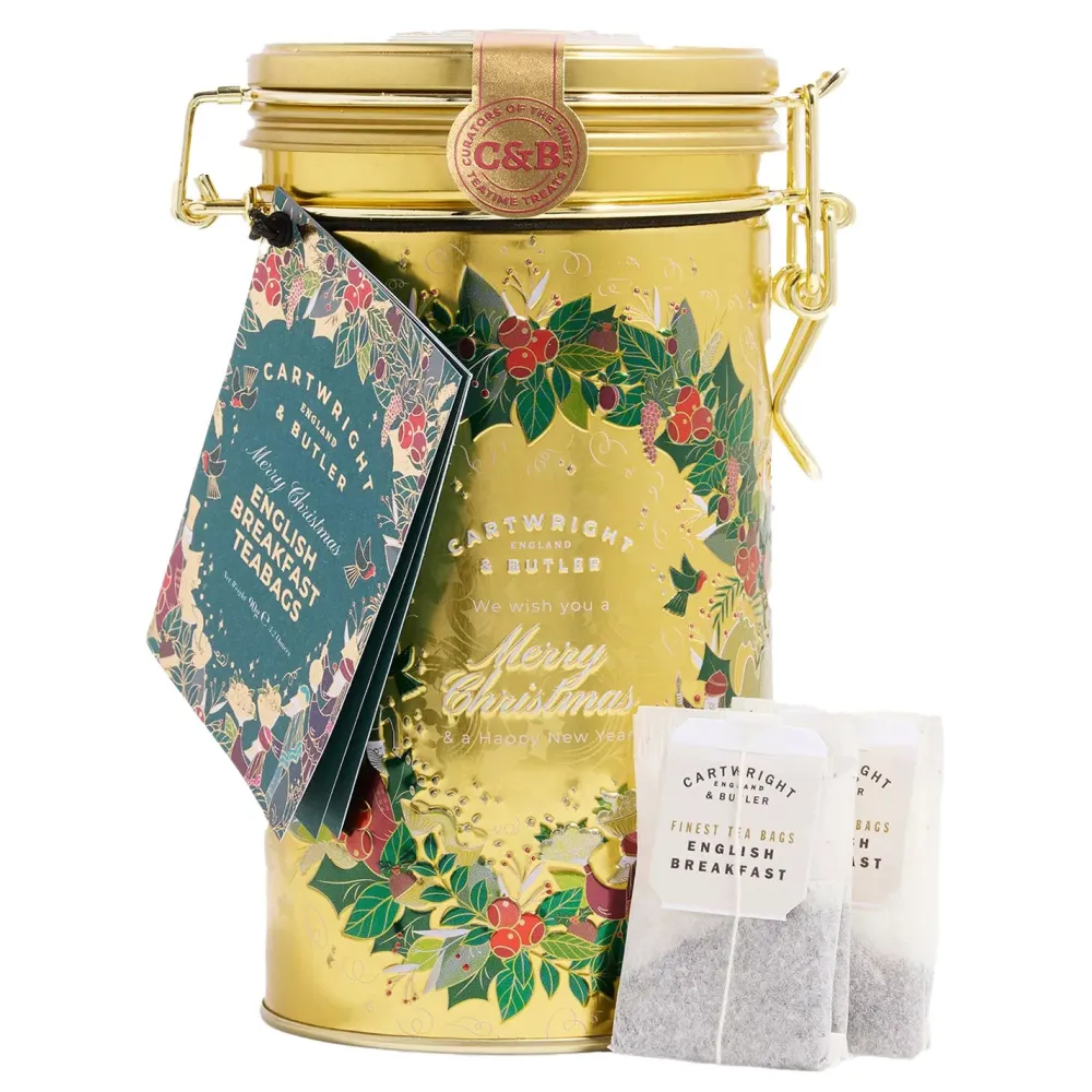 Cartwright & Butler Merry Christmas English Breakfast Tea Caddy 30s- Other Favourites