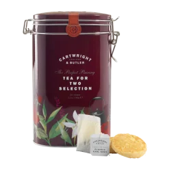 Cartwright & Butler Tea for Two Tin with Almond Shortbread- Biscuits
