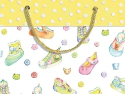 Caspari Baby Shoes Small Gift Bag- Gift Bags