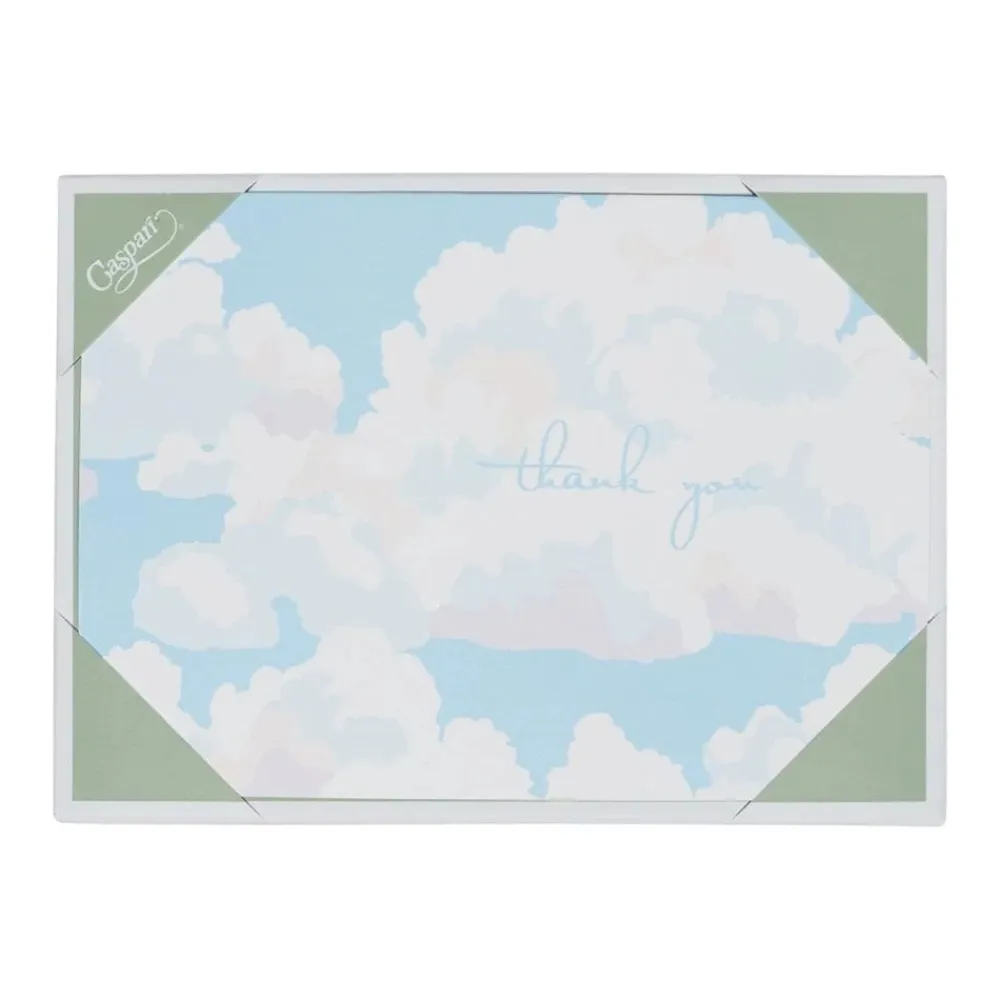 Caspari Blue Skies Thank You Boxed Cards- Boxed Cards