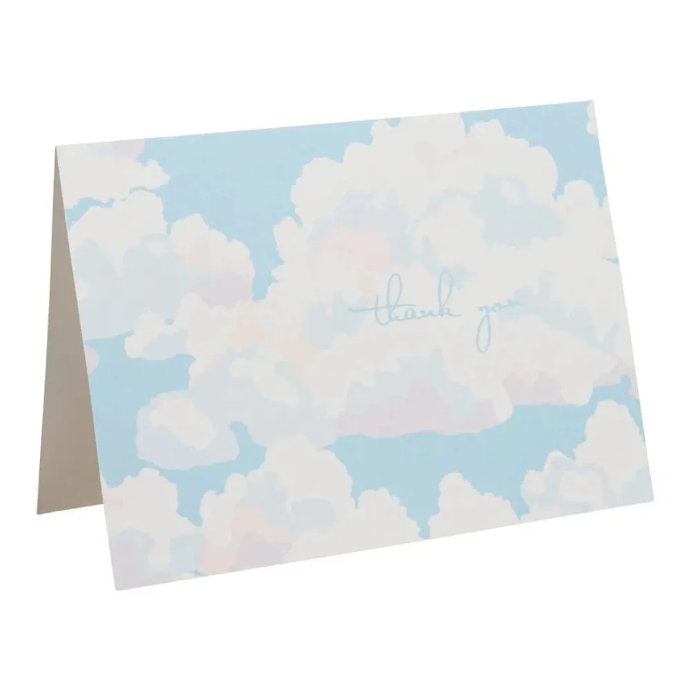 Caspari Blue Skies Thank You Boxed Cards- Boxed Cards