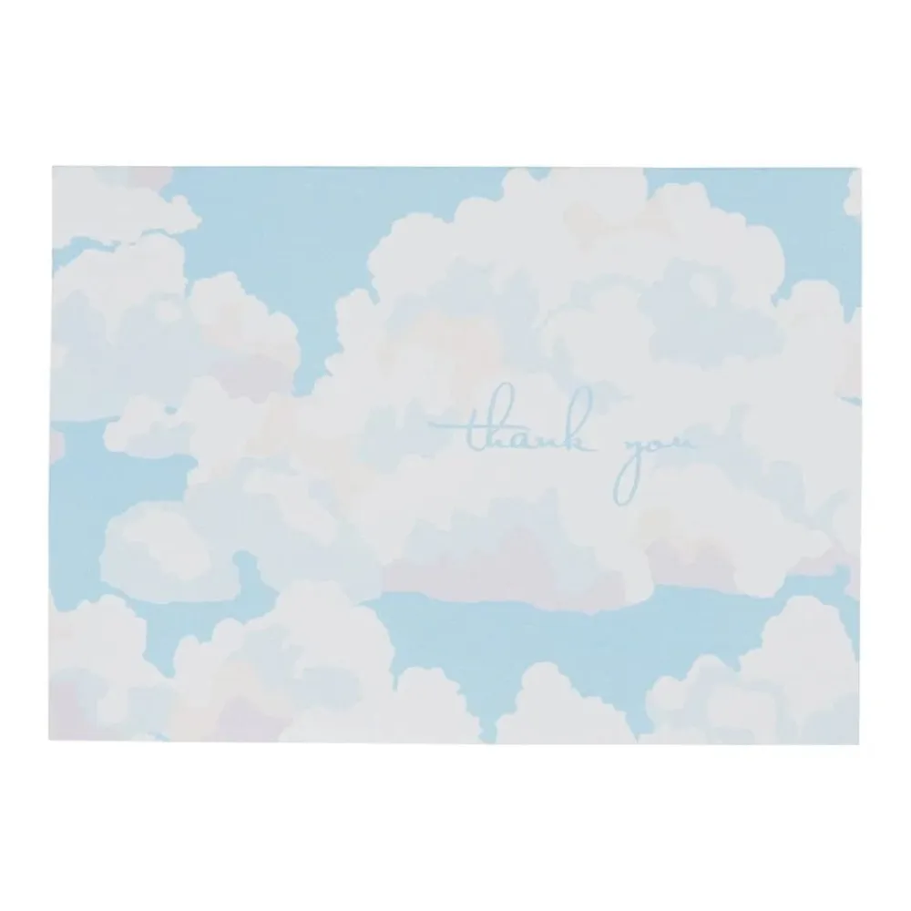 Caspari Blue Skies Thank You Boxed Cards- Boxed Cards