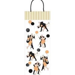 Caspari Boogie Woogie Bottle Gift Bag- Gift Bags