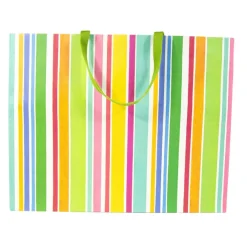 Caspari Cabana Stripe Bright Jumbo Gift Bag- Gift Bags