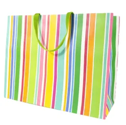 Caspari Cabana Stripe Bright Jumbo Gift Bag- Gift Bags