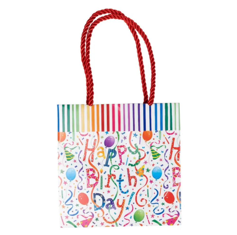 Caspari Happy Birthday Small Gift Bag- Gift Bags