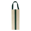 Caspari Jute And Twill Natural/Hunter Bottle Bag- Gift Bags