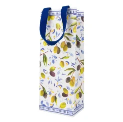 Caspari Mediterranean Blue Bottle Bag- Gift Bags