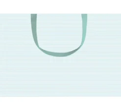 Caspari Mini Stripe Robin's Egg Medium Gift Bag- Gift Bags
