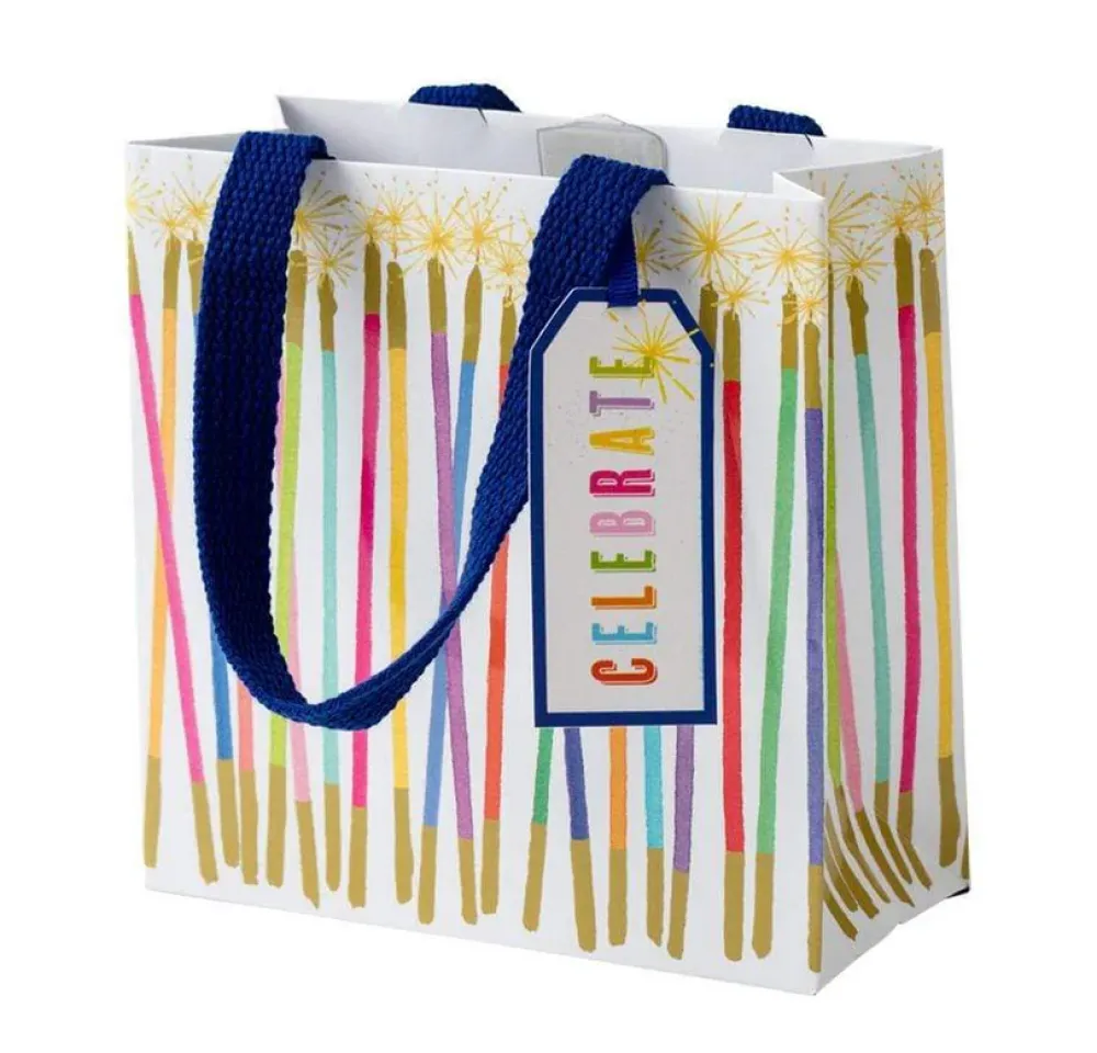 Caspari Party Candles Small Square Gift Bag- Gift Bags