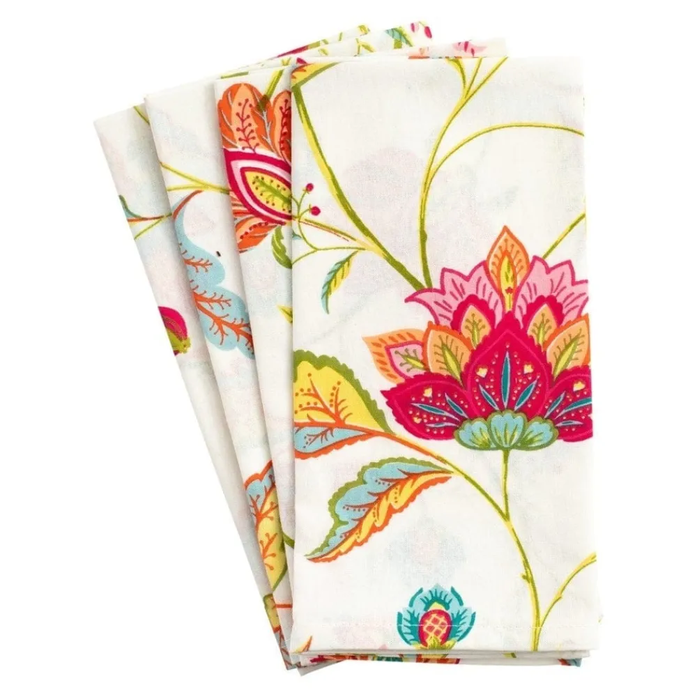 Caspari Passage to India Cotton Napkin Set- Cotton Napkins
