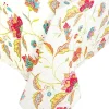 Caspari Passage to India & Green Fretwork Reversible Square Tablecloth- Tablecloths