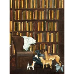 Caspari The Library Set of 8 Boxed Notecards- Boxed Cards