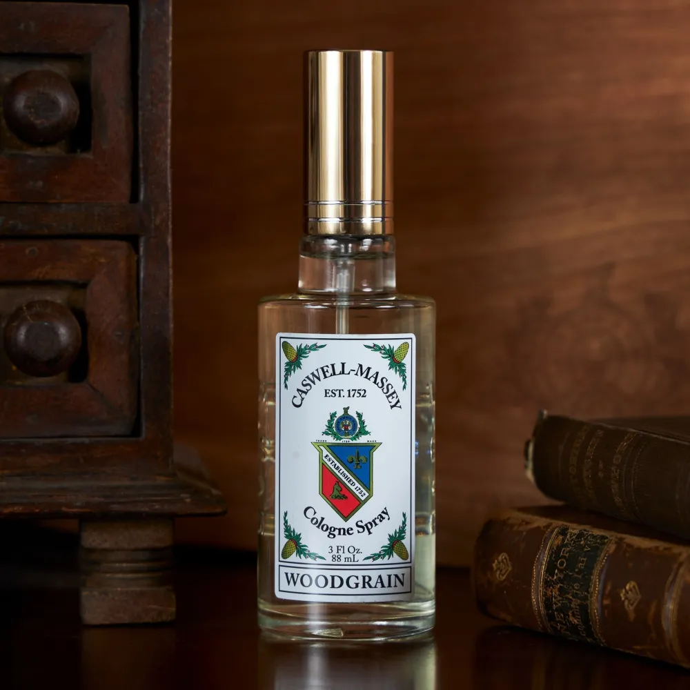 Caswell-Massey Woodgrain Sandalwood Gold Cap Cologne- Men's Fragrance