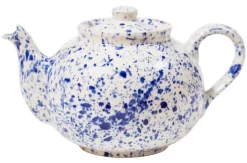 Ceramic Inspirations Blue Splatter Medium Betty Teapot- Teapots