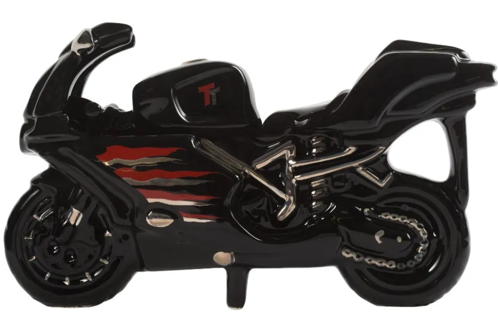 Ceramic Inspirations Motor Bike Black Teapot- Teapots