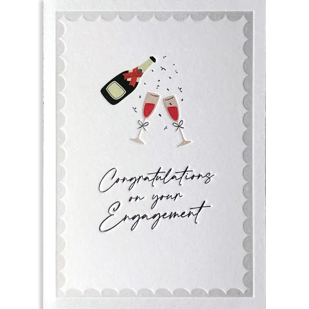 Champagne Engagement Card- Greeting Cards