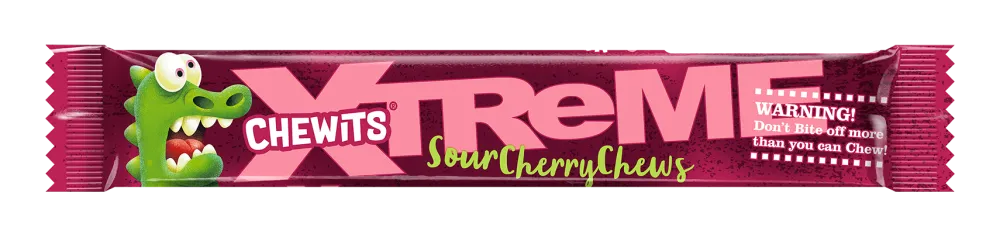 Chewits Xtreme Sour Cherry Chews- Sweets