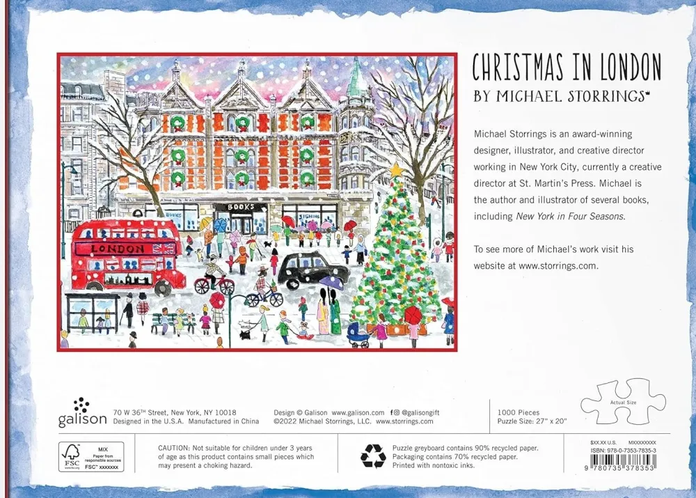 Christmas in London 1000-Piece Puzzle- Games & Puzzles