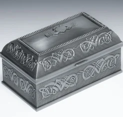 Claddagh Irish Large Pewter Jewelry Box- Pewter Gifts & Jewelry