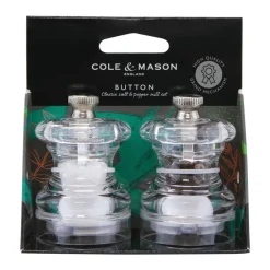 Cole & Mason Button Salt & Pepper Mill Gift Set- Kitchen Tools