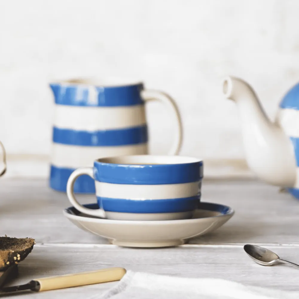 Cornishware Blue Breakfast Cup & Saucer- Cornishware|Teacups & Saucers