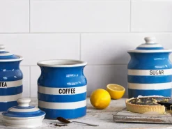 Cornishware Blue Tea Storage Jar- Storage Jars|Cornishware