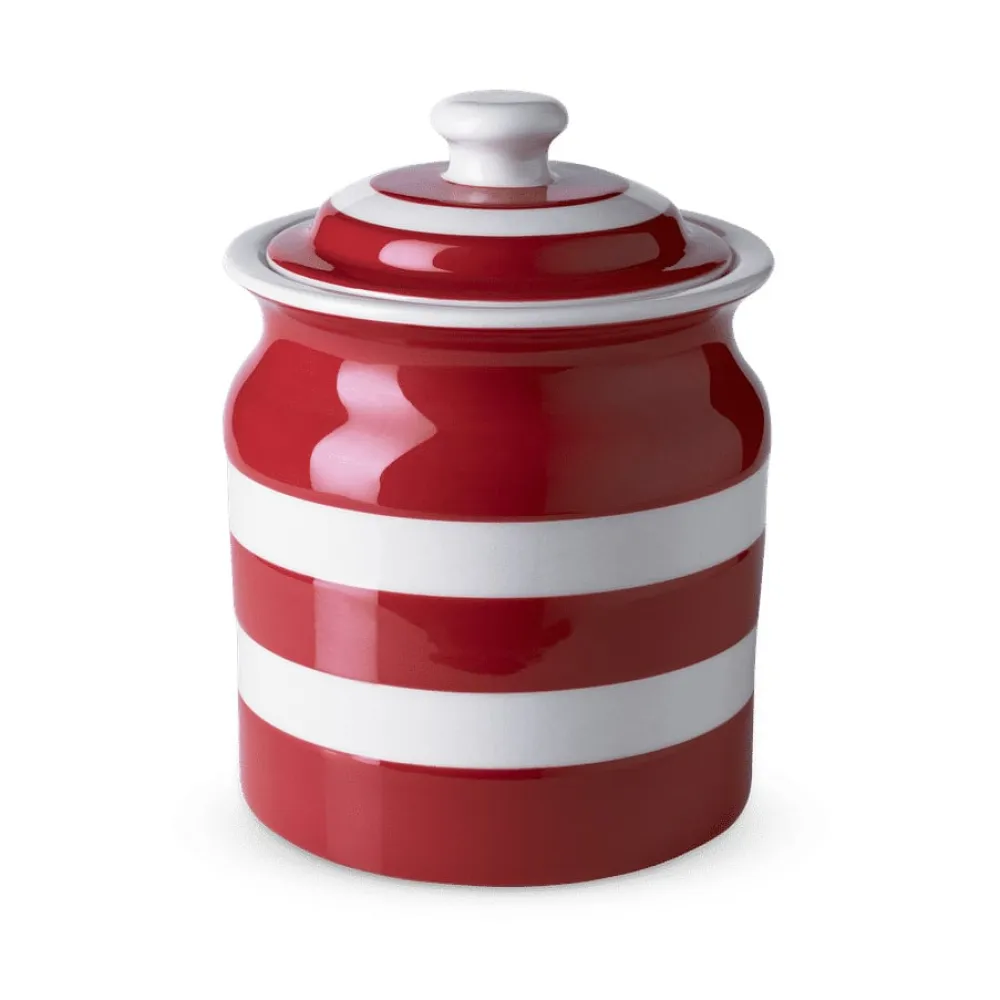 Cornishware Red Small Storage Jar- Storage Jars|Cornishware