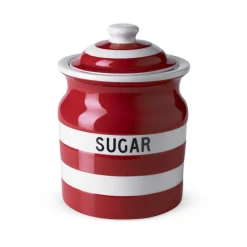 Cornishware Red Sugar Storage Jar- Storage Jars|Cornishware