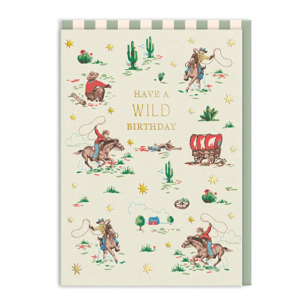 Cowboy Wild Birthday Card- Greeting Cards