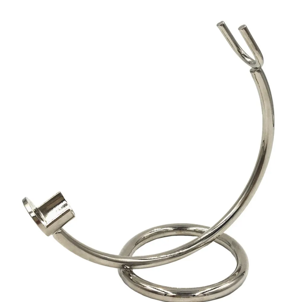 Curved Chrome Razor Stand for Safety Razors- Blades & Shave Accessories