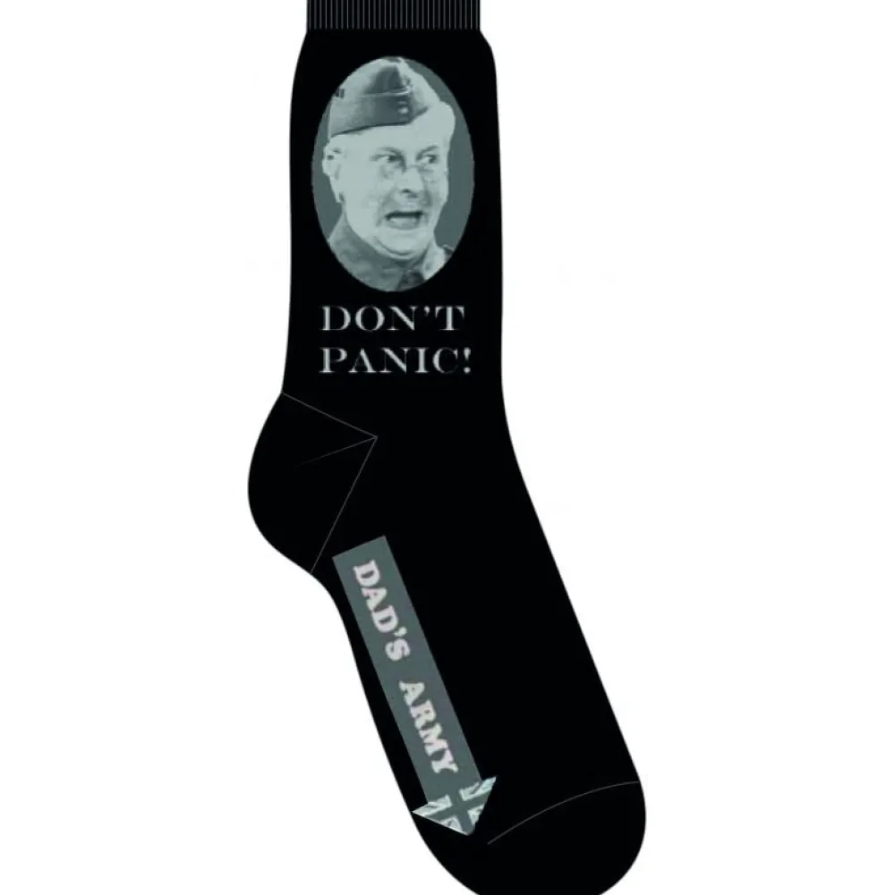 Dad's Army Don't Panic Black Socks- Socks