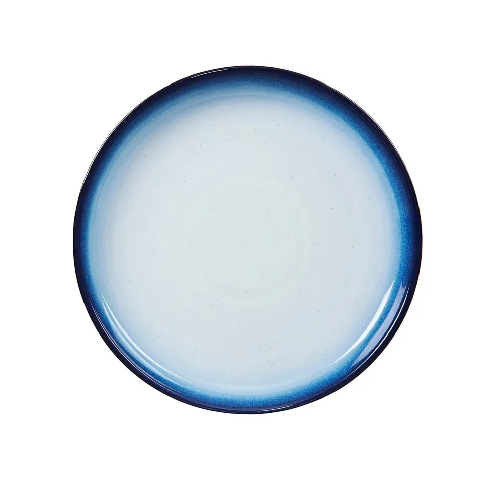 Denby Pottery Blue Haze Coupe Medium Plate- Denby