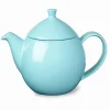 Dew Teapot with Basket Infuser - Turquoise- Teapots