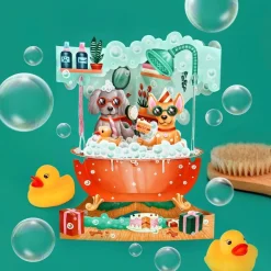 Doggy Bath Time Swing Card- Greeting Cards