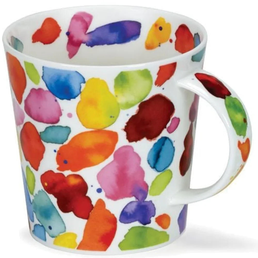 Dunoon Cairngorm Orange Blobs! Mug- Shape: Cairngorm