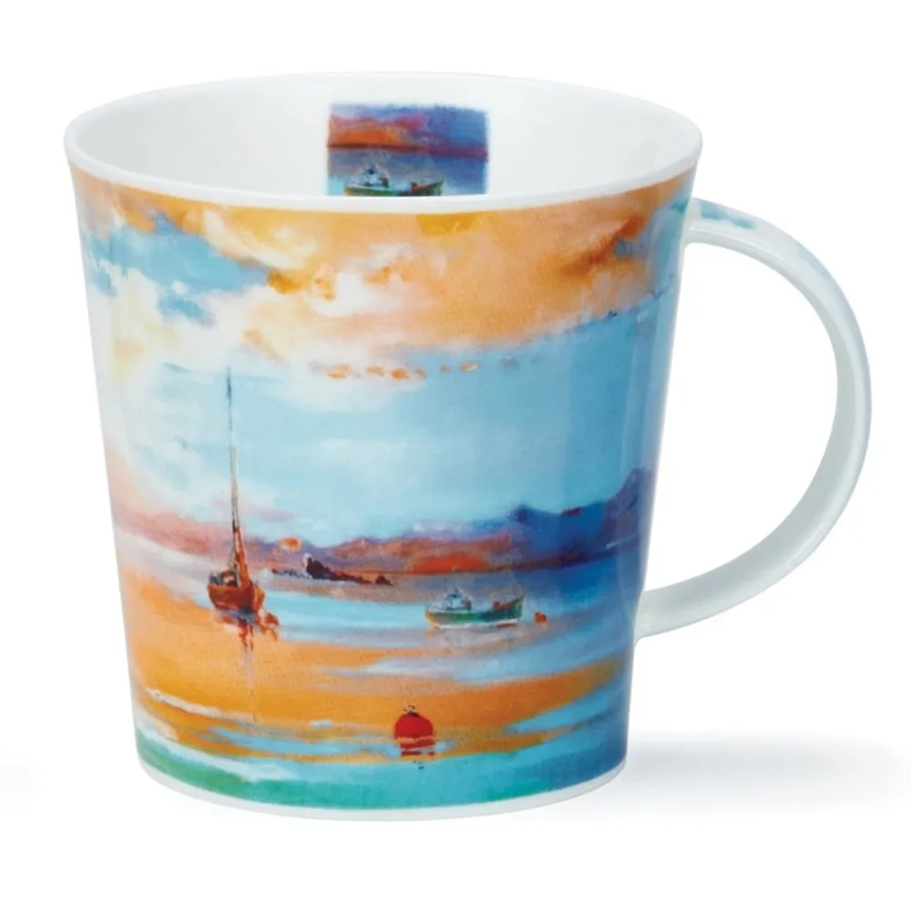 Dunoon Cairngorm Seascape Peach Mug- Shape: Cairngorm