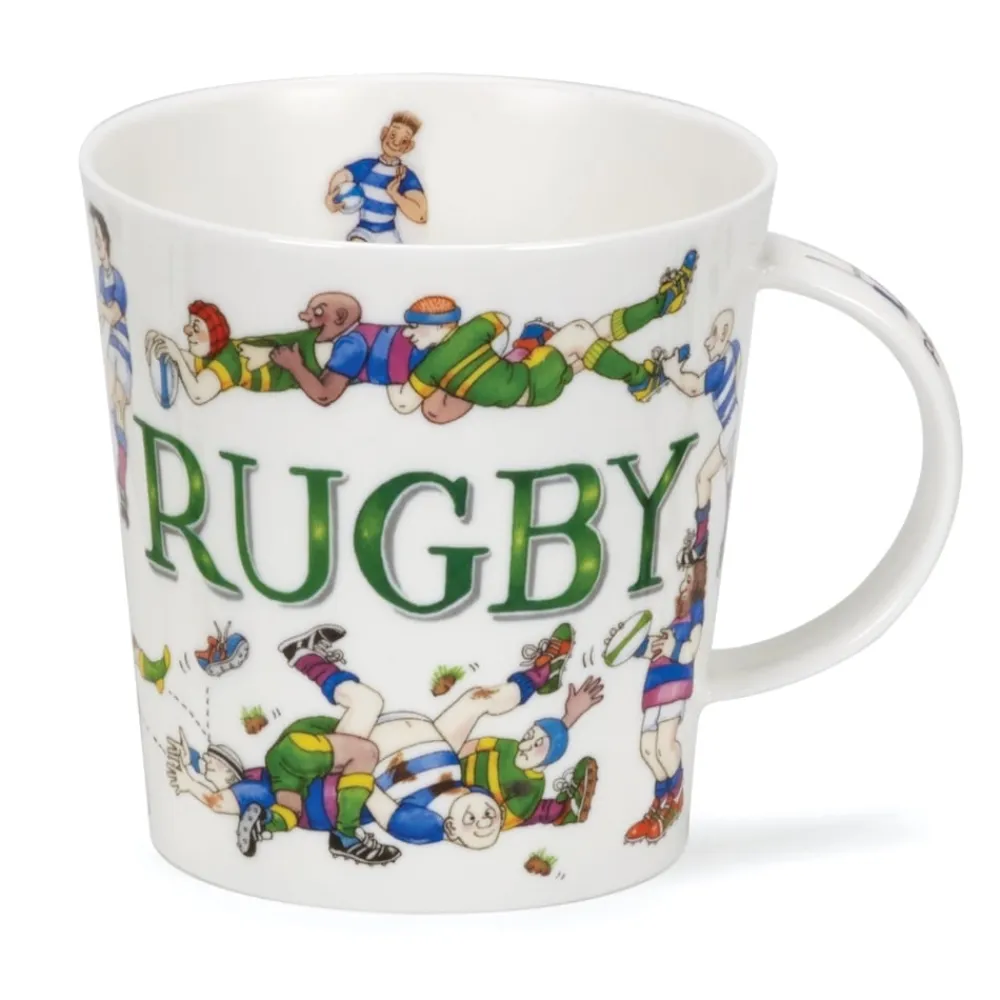 Dunoon Cairngorm Sporting Antics Rugby Mug- Shape: Cairngorm
