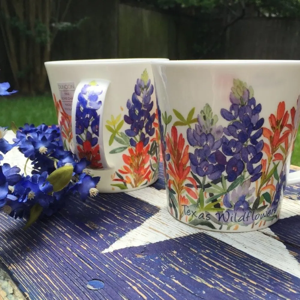 Dunoon Cairngorm Texas Wildflowers Mug- Shape: Cairngorm