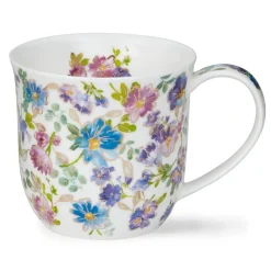 Dunoon Cumbrae Belles Fleurs Blue Mug- Shape: Cumbrae