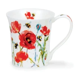 Dunoon Jura Busy Bees Poppy Mug- Shape: Jura