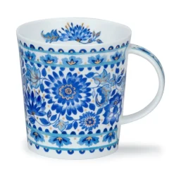 Dunoon Lomond Delft Blue Chrysanthemum Mug- Shape: Lomond