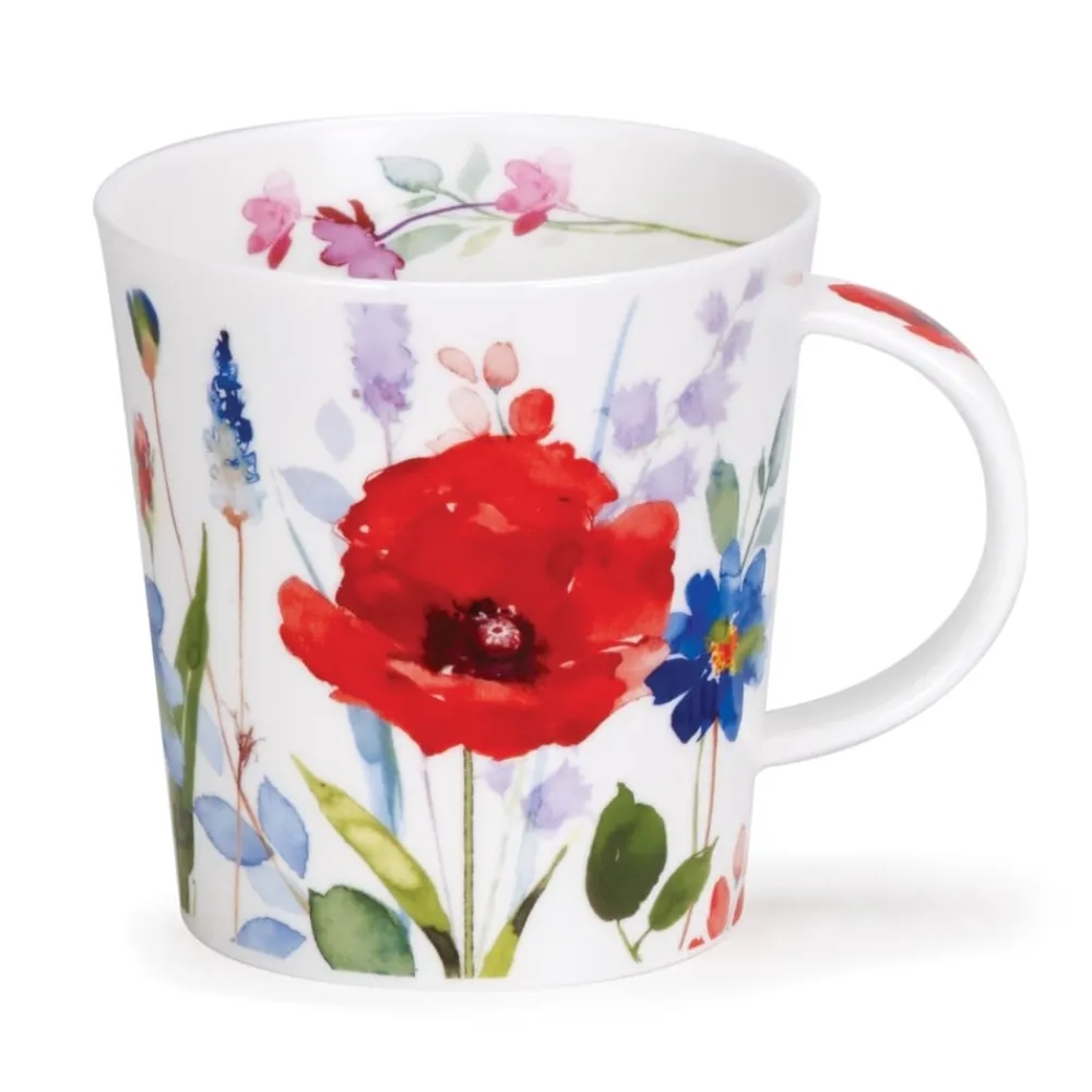 Dunoon Lomond Wild Garden Poppy Mug- Shape: Lomond