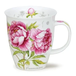 Dunoon Nevis Botanical Sketch Peony Mug- Shape: Nevis