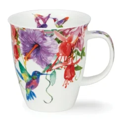 Dunoon Nevis Hummingbirds Purple Mug- Shape: Nevis