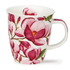 Dunoon Nevis Magnolias Dark Pink Mug- Shape: Nevis