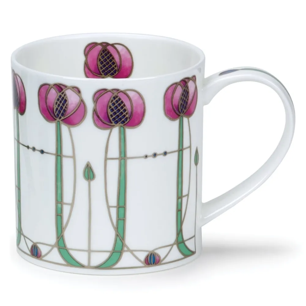 Dunoon Orkney Argyle Pink Mug- Shape: Orkney