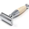 Edwin Jagger Ivory & Chrome Plated Double Edge Safety Razor- Razors