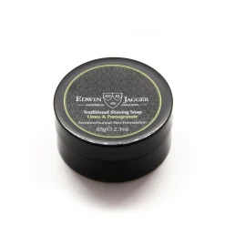Edwin Jagger Limes & Pomegranate Shaving Soap in Travel Container- Shaving Soaps & Cream