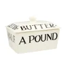 Emma Bridgewater Black Toast Half a Pound Small Butter Dish- Kitchen Tools|Emma Bridgewater